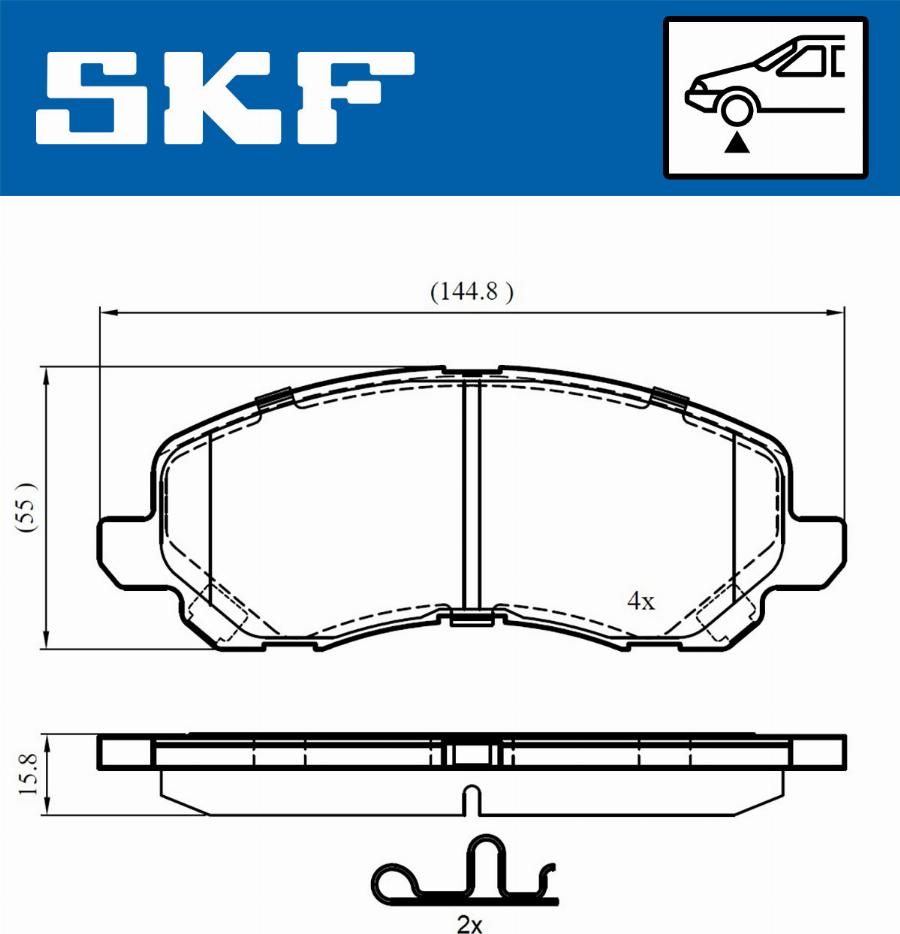 SKF VKBP 80169 A - Brake Pad Set, disc brake car-mod.net