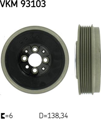 SKF VKM 93103 - Belt Pulley, crankshaft car-mod.net