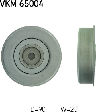 SKF VKM 65004 - Pulley, v-ribbed belt car-mod.net