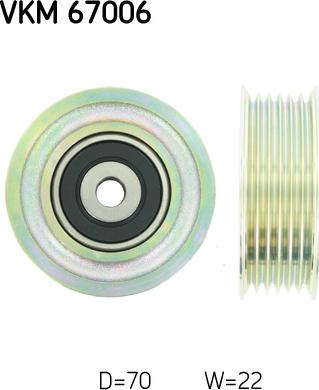 SKF VKM 67006 - Pulley, v-ribbed belt car-mod.net