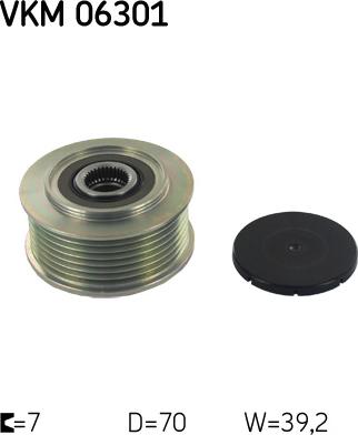 SKF VKM 06301 - Pulley, alternator, freewheel clutch car-mod.net
