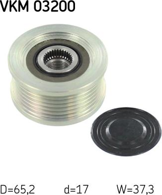 SKF VKM 03200 - Pulley, alternator, freewheel clutch car-mod.net
