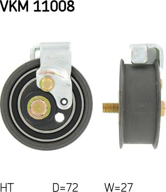 SKF VKM 11008 - Tensioner Pulley, timing belt car-mod.net