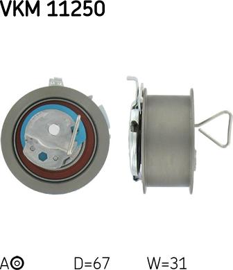 SKF VKM 11250 - Tensioner Pulley, timing belt car-mod.net