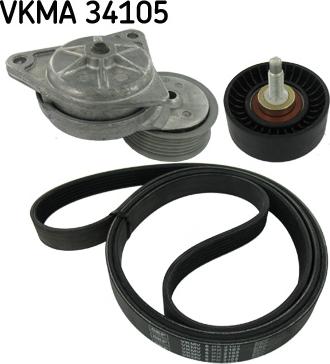 SKF VKMA 34105 - V-Ribbed Belt Set car-mod.net