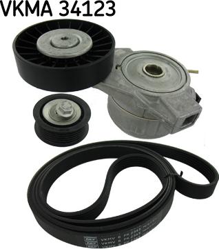 SKF VKMA 34123 - V-Ribbed Belt Set car-mod.net