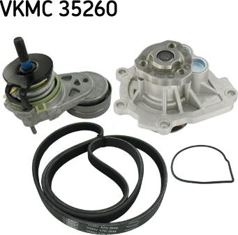 SKF VKMC 35260 - Water Pump + V-Ribbed Belt Set car-mod.net