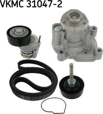 SKF VKMC 31047-2 - Water Pump + V-Ribbed Belt Set car-mod.net