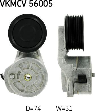 SKF VKMCV 56005 - Pulley, v-ribbed belt car-mod.net