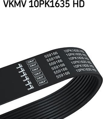 SKF VKMV 10PK1635 HD - V-Ribbed Belt car-mod.net