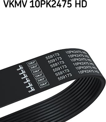 SKF VKMV 10PK2475 HD - V-Ribbed Belt car-mod.net