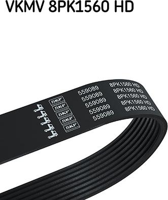 SKF VKMV 8PK1560 HD - V-Ribbed Belt car-mod.net