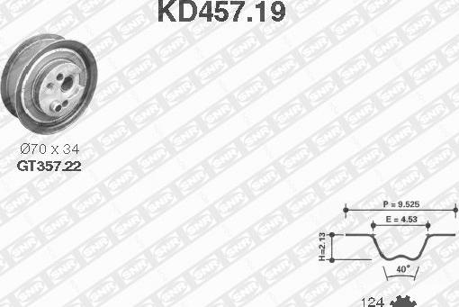 SNR KD457.19 - Timing Belt Set car-mod.net