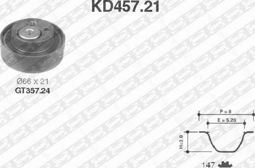 SNR KD457.21 - Timing Belt Set car-mod.net