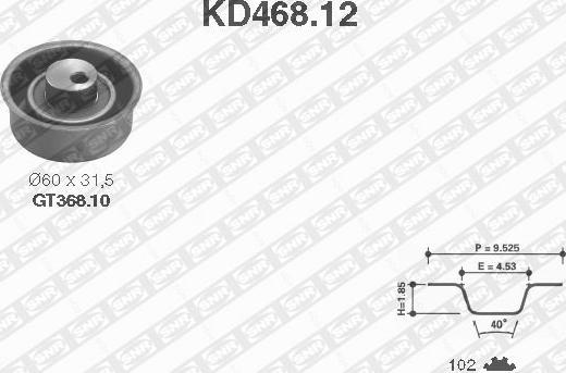 SNR KD468.12 - Timing Belt Set car-mod.net