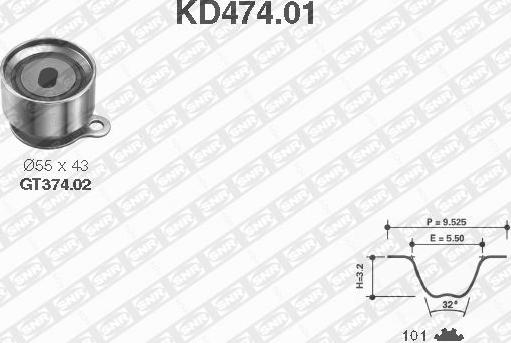 SNR KD474.01 - Timing Belt Set car-mod.net