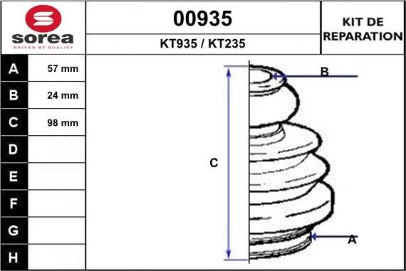 SNRA 00935 - Bellow, drive shaft car-mod.net