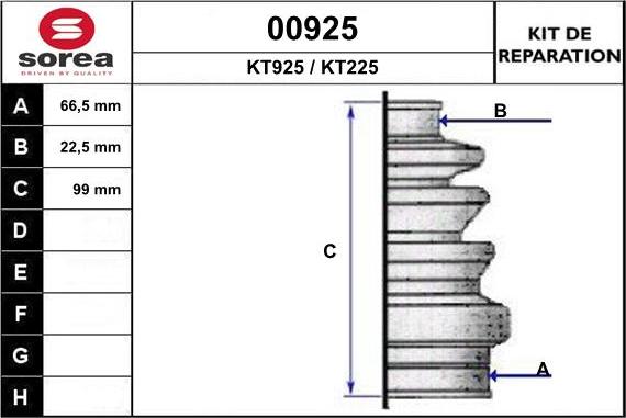 SNRA 00925 - Bellow, drive shaft car-mod.net