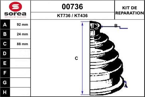 SNRA 00736 - Bellow, drive shaft car-mod.net