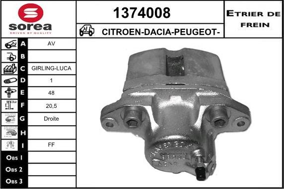 SNRA 1374008 - Brake Caliper car-mod.net