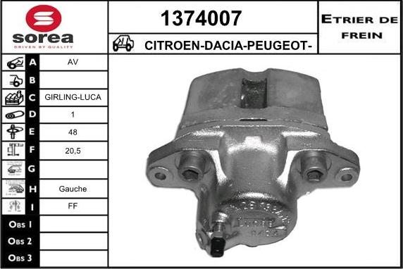 SNRA 1374007 - Brake Caliper car-mod.net
