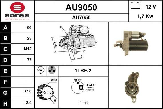SNRA AU9050 - Starter car-mod.net