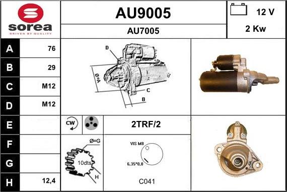 SNRA AU9005 - Starter car-mod.net