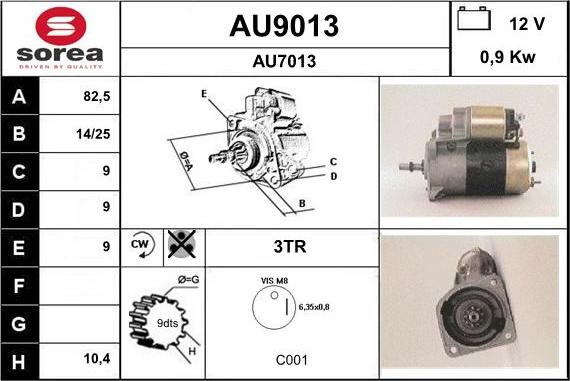 SNRA AU9013 - Starter car-mod.net