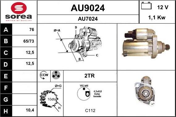 SNRA AU9024 - Starter car-mod.net
