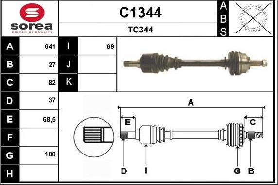 SNRA C1344 - Drive Shaft car-mod.net