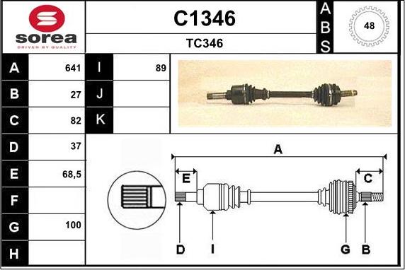 SNRA C1346 - Drive Shaft car-mod.net