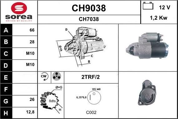 SNRA CH9038 - Starter car-mod.net