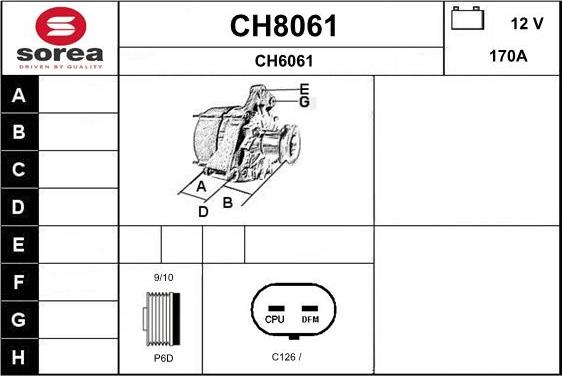 SNRA CH8061 - Alternator car-mod.net