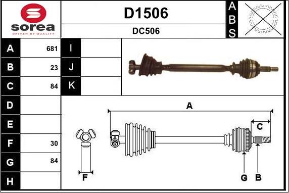 SNRA D1506 - Drive Shaft car-mod.net