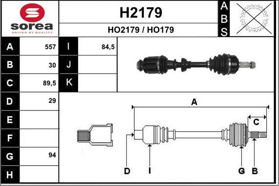 SNRA H2179 - Drive Shaft car-mod.net