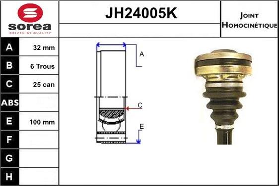 SNRA JH24005K - CV Joint Kit, drive shaft car-mod.net