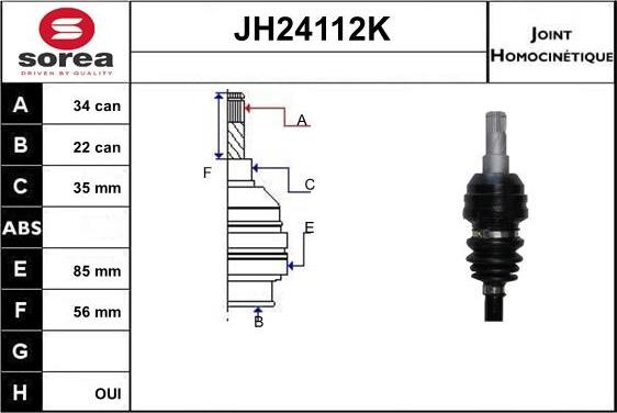 SNRA JH24112K - CV Joint Kit, drive shaft car-mod.net