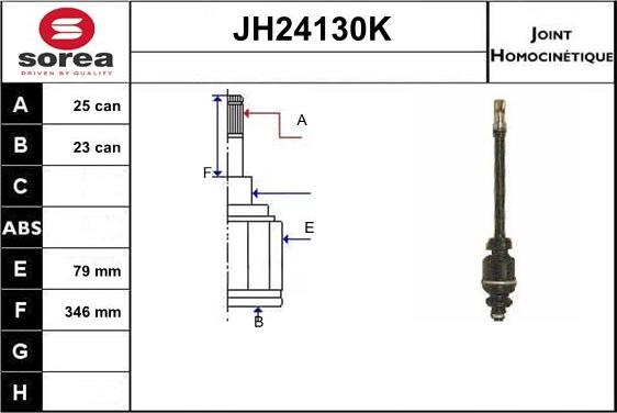 SNRA JH24130K - CV Joint Kit, drive shaft car-mod.net