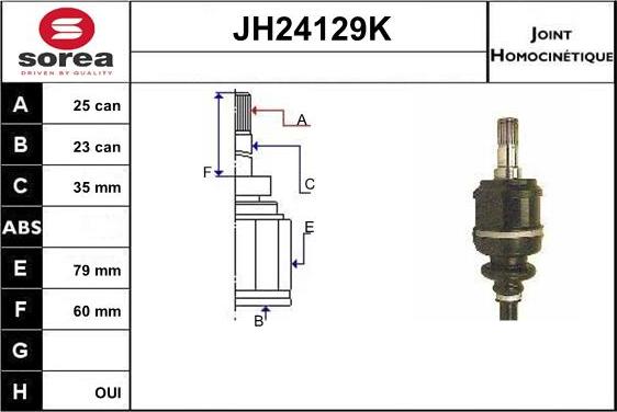 SNRA JH24129K - CV Joint Kit, drive shaft car-mod.net