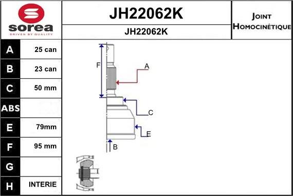 SNRA JH22062K - CV Joint Kit, drive shaft car-mod.net