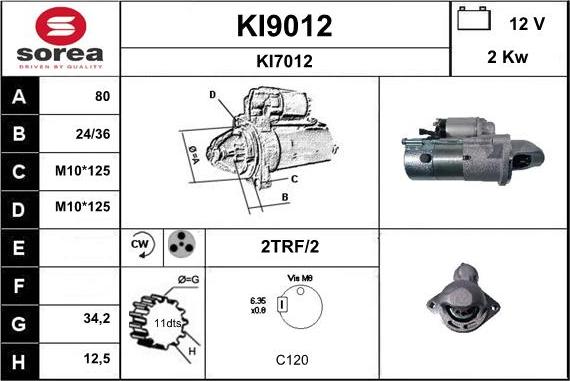 SNRA KI9012 - Starter car-mod.net