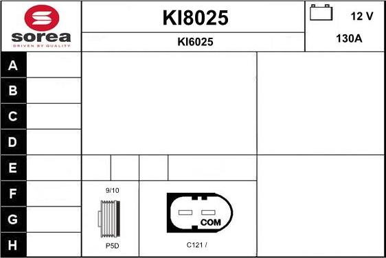SNRA KI8025 - Alternator car-mod.net