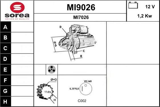 SNRA MI9026 - Starter car-mod.net