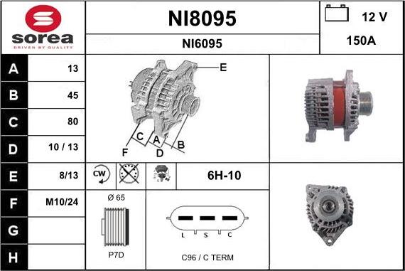 SNRA NI8095 - Alternator car-mod.net