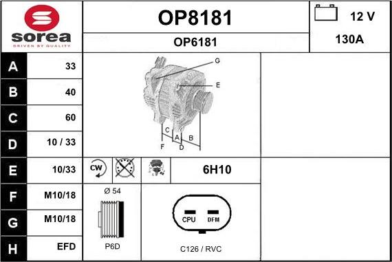 SNRA OP8181 - Alternator car-mod.net