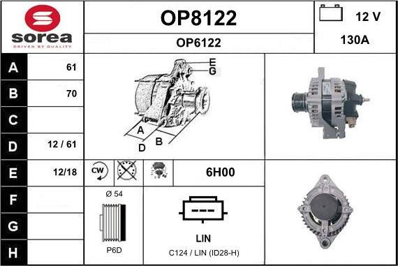 SNRA OP8122 - Alternator car-mod.net