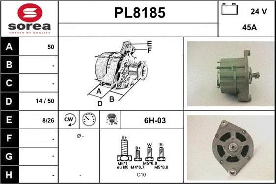 SNRA PL8185 - Alternator car-mod.net