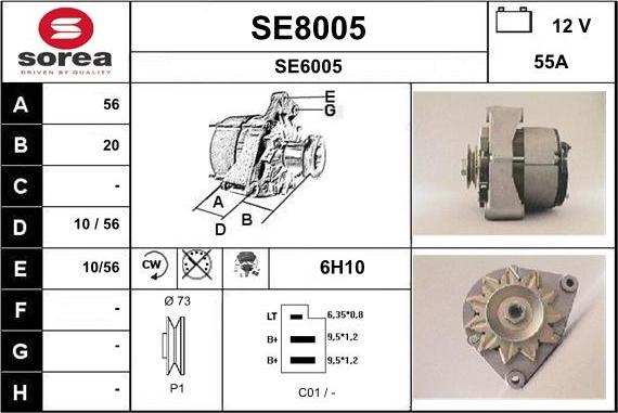 SNRA SE8005 - Alternator car-mod.net
