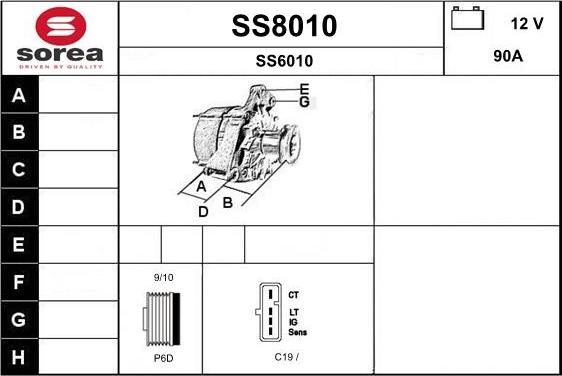 SNRA SS8010 - Alternator car-mod.net