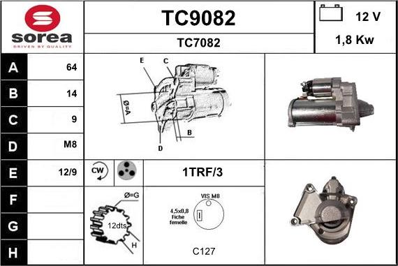 SNRA TC9082 - Starter car-mod.net